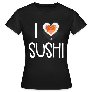 Sushi - Frauen T-Shirt - Schwarz - Vorne - AI Model Female 172 dark (172cm)