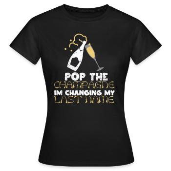 Verloben Verlobung Verlobte Verlobt Ehe Geschenk - Frauen T-Shirt - Schwarz - Vorne - AI Model Female 172 dark (172cm)