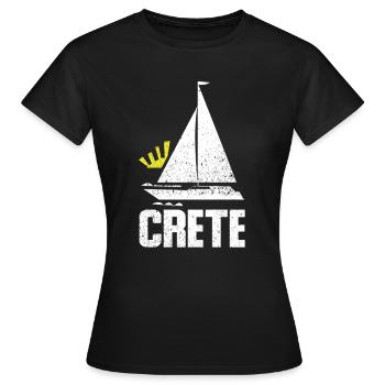 Crète - T-shirt Femme - noir - Devant - AI Model Female 172 dark (172cm)
