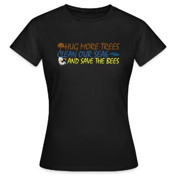 Climate climate change climate protection rainforest gift - Women's T-Shirt - black - Front - AI Model Female 172 dark (172cm)