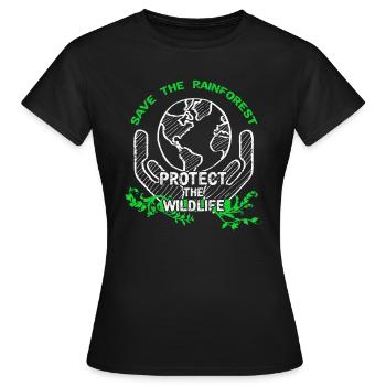 Naturschutz Regenwald Amazonas Klimawandel Klima - Frauen T-Shirt - Schwarz - Vorne - AI Model Female 172 dark (172cm)
