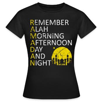 Ramadan Islam Islamic Belief Muslim Gift - Women's T-Shirt - black - Front - AI Model Female 172 dark (172cm)