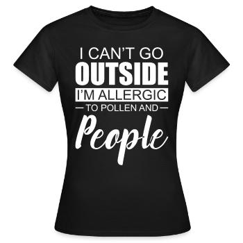 allergie - T-shirt Femme - noir - Devant - AI Model Female 172 dark (172cm)