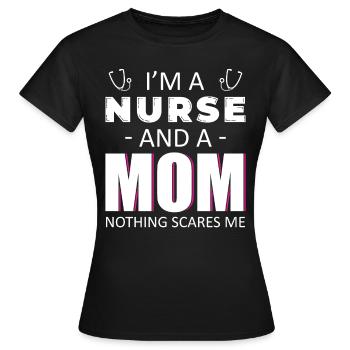 Infirmière infirmière - T-shirt Femme - noir - Devant - AI Model Female 172 dark (172cm)