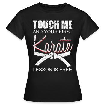 Karaté combattants arts martiaux self défense - T-shirt Femme - noir - Devant - AI Model Female 172 dark (172cm)