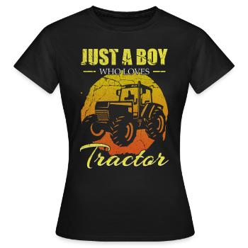 tracteur - T-shirt Femme - noir - Devant - AI Model Female 172 dark (172cm)
