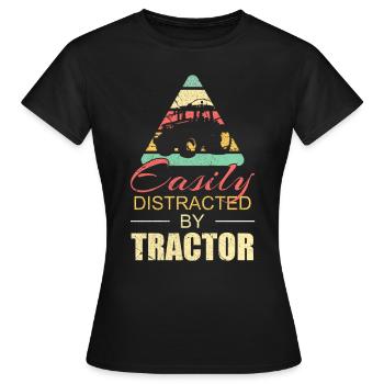 Tracteur - T-shirt Femme - noir - Devant - AI Model Female 172 dark (172cm)