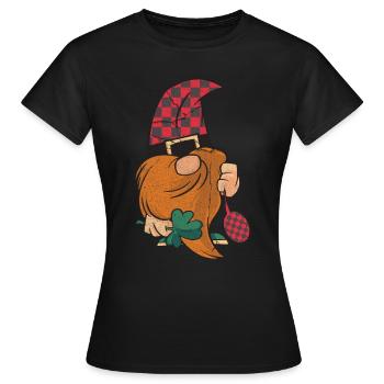 Gnom Zwerg Zwerge Kobold Kobolde Fee Elf Geschenk - Frauen T-Shirt - Schwarz - Vorne - AI Model Female 172 dark (172cm)