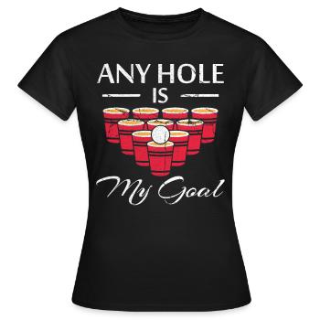 Beerpong - T-shirt Femme - noir - Devant - AI Model Female 172 dark (172cm)