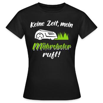 Mähroboter Sprüche Rasenmäher Roboter - Frauen T-Shirt - Schwarz - Vorne - AI Model Female 172 dark (172cm)