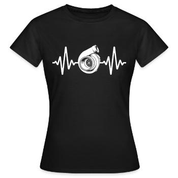 Turbocompresseur ECG Motorsport Turbo Vis Turbo Turbos - T-shirt Femme - noir - Devant - AI Model Female 172 dark (172cm)