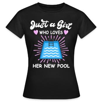 Pool Girls Pool Builder Pool Pool Swimming - Women's T-Shirt - black - Front - AI Model Female 172 dark (172cm)