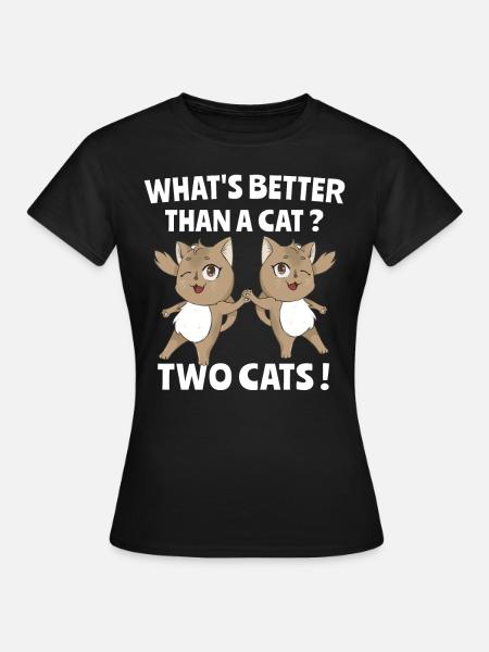 Chat Chat Chat Maman Maison Chat Chats - T-shirt Femme - noir