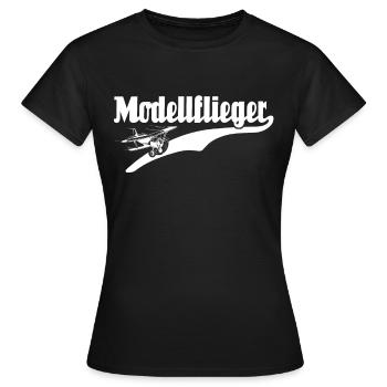 Modellflieger Modellflug Modellfliegen - Frauen T-Shirt - Schwarz - Vorne - AI Model Female 172 dark (172cm)