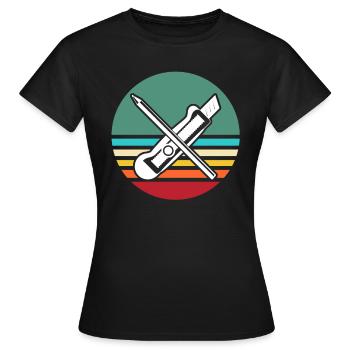 Modellbau Werkzeug Modellbauer - Frauen T-Shirt - Schwarz - Vorne - AI Model Female 172 dark (172cm)