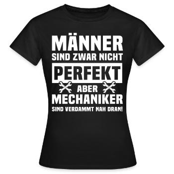 Mechaniker Industriemechaniker Männer Mechaniker - Frauen T-Shirt - Schwarz - Vorne - AI Model Female 172 dark (172cm)