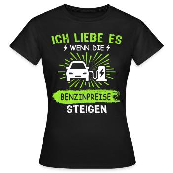 Eauto Elektroauto E-Auto - Frauen T-Shirt - Schwarz - Vorne - AI Model Female 172 dark (172cm)