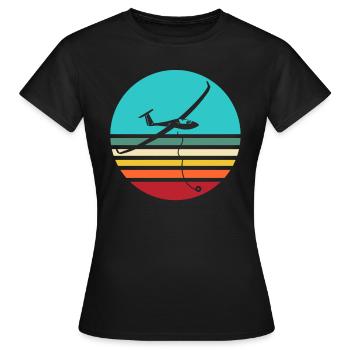 Segelflieger Segelflug Segelfliegen - Frauen T-Shirt - Schwarz - Vorne - AI Model Female 172 dark (172cm)
