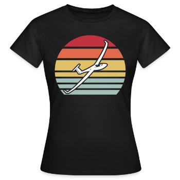 Segelflieger Segelfliegen Segelflugzeug - Frauen T-Shirt - Schwarz - Vorne - AI Model Female 172 dark (172cm)