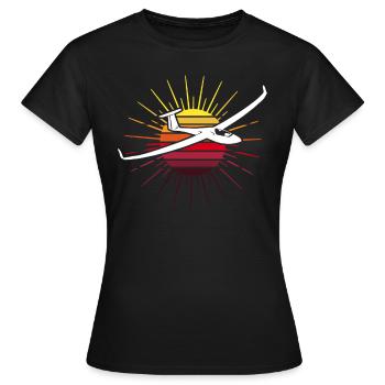 Planeur Planeur Planeur Planeur - T-shirt Femme - noir - Devant - AI Model Female 172 dark (172cm)