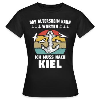 Kiel Sprüche Kieler - Frauen T-Shirt - Schwarz - Vorne - AI Model Female 172 dark (172cm)