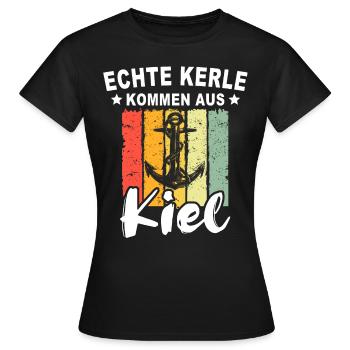 Kiel Sprüche Kieler - Frauen T-Shirt - Schwarz - Vorne - AI Model Female 172 dark (172cm)