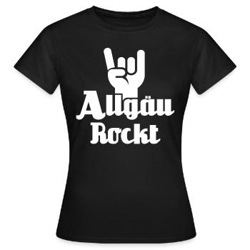 Allgäu Sprüche Allgäuer Allgaeu - Frauen T-Shirt - Schwarz - Vorne - AI Model Female 172 dark (172cm)