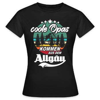 Allgäu Opa Allgäuer Grossvater Allgaeu - Frauen T-Shirt - Schwarz - Vorne - AI Model Female 172 dark (172cm)