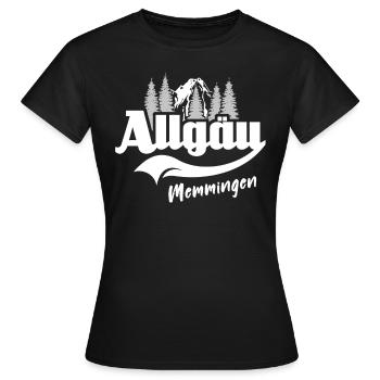 Allgäu Memmingen Allgäuer - Frauen T-Shirt - Schwarz - Vorne - AI Model Female 172 dark (172cm)