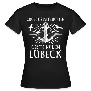 Lübeck Luebeck - Frauen T-Shirt - Schwarz - Vorne - AI Model Female 172 dark (172cm)