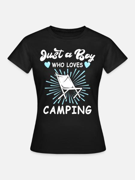 Camping Campingplatz Campen - Frauen T-Shirt - Schwarz