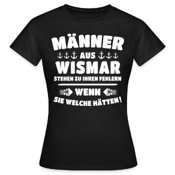 Wismar Sprüche Ostsee Wismarer - Frauen T-Shirt - Schwarz - Vorne - AI Model Female 172 dark (172cm)
