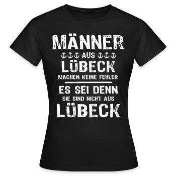 Lübeck Sprüche Hansestadt Luebeck - Frauen T-Shirt - Schwarz - Vorne - AI Model Female 172 dark (172cm)