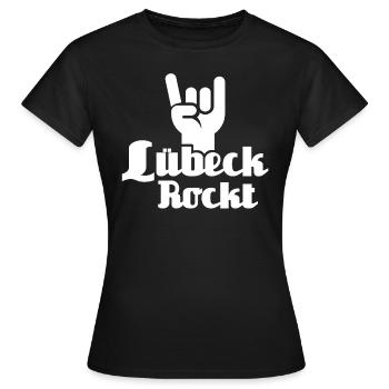 Lübeck Sprüche Hansestadt Luebeck - Frauen T-Shirt - Schwarz - Vorne - AI Model Female 172 dark (172cm)