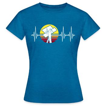 Drywall drywall fitter drywall - Women's T-Shirt - antique blue sapphire heather - Front - AI Model Female 172 dark (172cm)