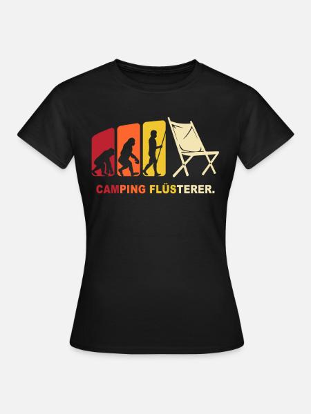 Campen Wohnwagen Camping Flüsterer - Frauen T-Shirt - Schwarz