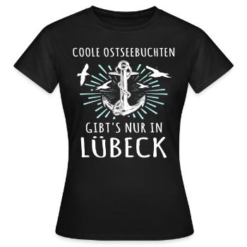 Lübeck Hansestadt Luebeck - Frauen T-Shirt - Schwarz - Vorne - AI Model Female 172 dark (172cm)