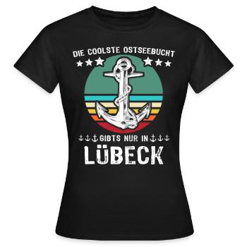 Lübeck Hansestadt Luebeck - Frauen T-Shirt - Schwarz - Vorne - AI Model Female 172 dark (172cm)