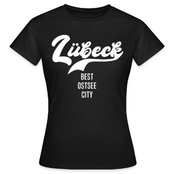Lübeck Ostsee Sprüche Lübecker - Frauen T-Shirt - Schwarz - Vorne - AI Model Female 172 dark (172cm)