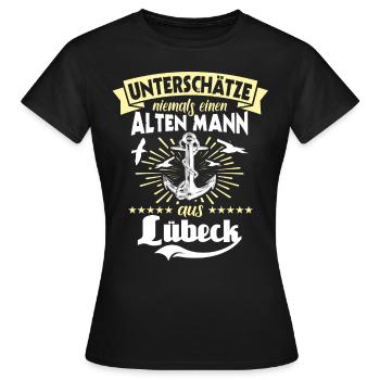 Lübeck Ostsee Sprüche Lübecker - Frauen T-Shirt - Schwarz - Vorne - AI Model Female 172 dark (172cm)