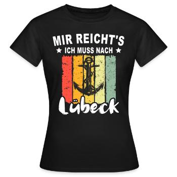 Lübeck Ostsee Sprüche Lübecker - Frauen T-Shirt - Schwarz - Vorne - AI Model Female 172 dark (172cm)