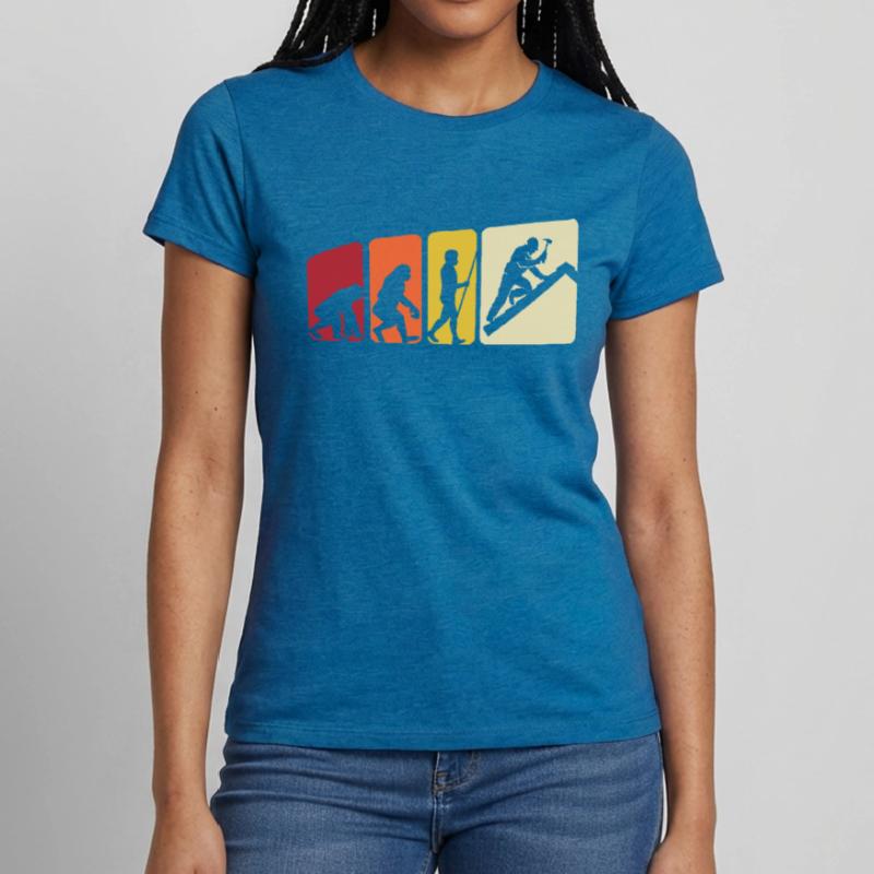 Dachdecker Evolution Dachdecken Frauen T-Shirt