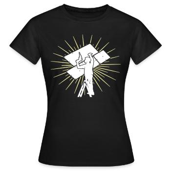 Tournevis magazine installateur de cloisons sèches - T-shirt Femme - noir - Devant - AI Model Female 172 dark (172cm)