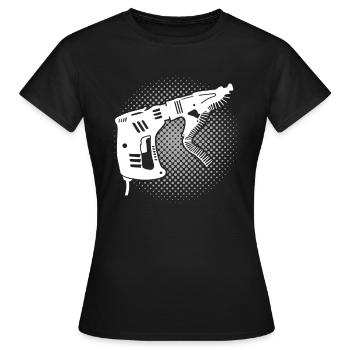 Tournevis magazine installateur de cloisons sèches - T-shirt Femme - noir - Devant - AI Model Female 172 dark (172cm)