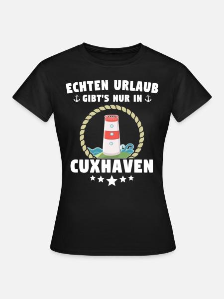Cuxhaven Souvenir Cuxhavener Nordsee - Frauen T-Shirt - Schwarz
