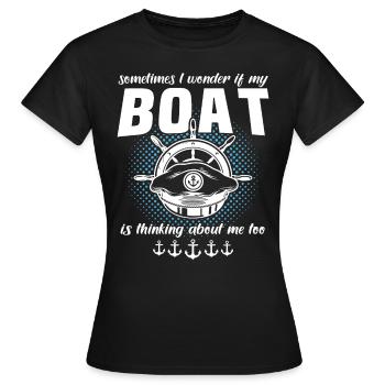 Captain Boat Captain - Women's T-Shirt - black - Front - AI Model Female 172 dark (172cm)