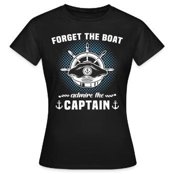 Captain Boat Captain - Women's T-Shirt - black - Front - AI Model Female 172 dark (172cm)