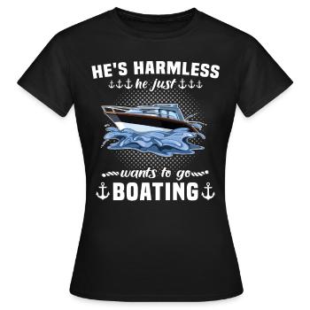 Captain Boat Captain - Women's T-Shirt - black - Front - AI Model Female 172 dark (172cm)