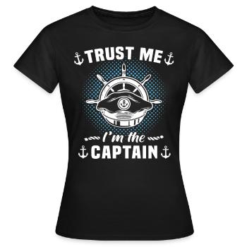 Captain Boat Captain - Women's T-Shirt - black - Front - AI Model Female 172 dark (172cm)