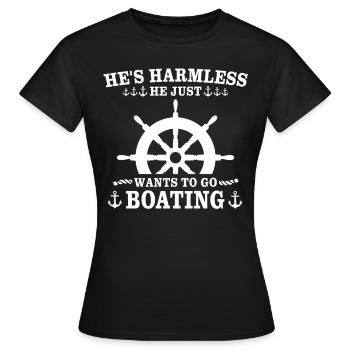 Captain Boat Captain - Women's T-Shirt - black - Front - AI Model Female 172 dark (172cm)
